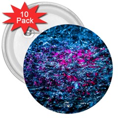 Water Color Violet 3  Buttons (10 Pack) 