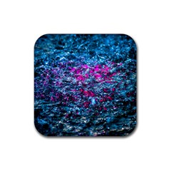 Water Color Violet Rubber Coaster (square)  by FunnyCow