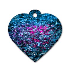 Water Color Violet Dog Tag Heart (one Side) by FunnyCow