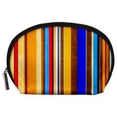 Colorful Stripes Accessory Pouches (large)  by FunnyCow