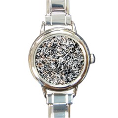 Granite Hard Rock Texture Round Italian Charm Watch by FunnyCow