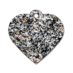 Granite Hard Rock Texture Dog Tag Heart (two Sides) by FunnyCow