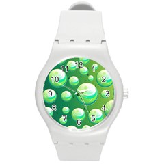 Background Colorful Abstract Circle Round Plastic Sport Watch (m) by Nexatart