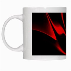 Abstract Curve Dark Flame Pattern White Mugs by Nexatart