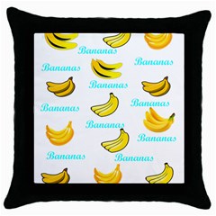 Bananas Throw Pillow Case (black) by cypryanus