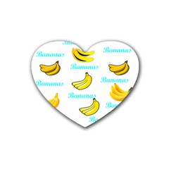 Bananas Heart Coaster (4 Pack) 