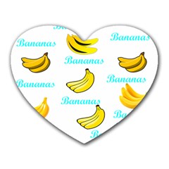 Bananas Heart Mousepads by cypryanus