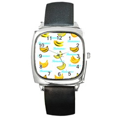 Bananas Square Metal Watch