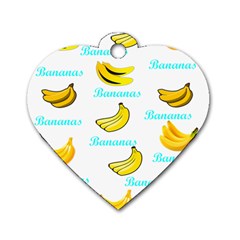 Bananas Dog Tag Heart (two Sides) by cypryanus
