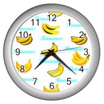 Bananas Wall Clocks (Silver)  Front