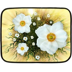 Summer Anemone Sylvestris Double Sided Fleece Blanket (mini)  by Nexatart