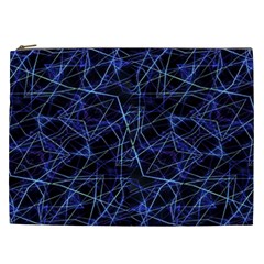 Galaxy Linear Pattern Cosmetic Bag (xxl)  by dflcprints