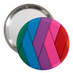 Abstract Background Colorful Strips 3  Handbag Mirrors by Nexatart