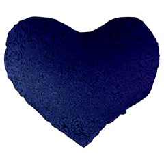 Fractal Rendering Background Blue Large 19  Premium Heart Shape Cushions by Nexatart