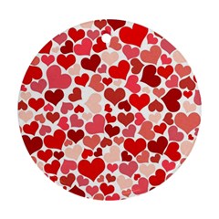 Abstract Background Decoration Hearts Love Ornament (round) by Nexatart