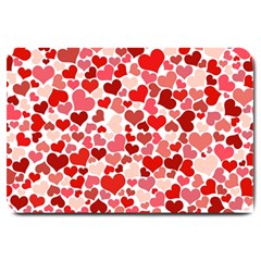 Abstract Background Decoration Hearts Love Large Doormat  by Nexatart