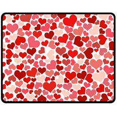 Abstract Background Decoration Hearts Love Double Sided Fleece Blanket (medium)  by Nexatart