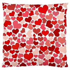 Abstract Background Decoration Hearts Love Large Flano Cushion Case (two Sides)