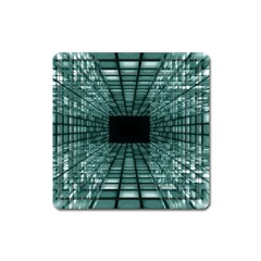 Abstract Perspective Background Square Magnet