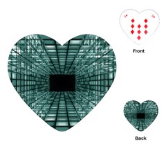 Abstract Perspective Background Playing Cards (Heart) 