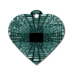 Abstract Perspective Background Dog Tag Heart (one Side) by Nexatart