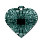 Abstract Perspective Background Dog Tag Heart (One Side) Front