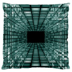 Abstract Perspective Background Large Flano Cushion Case (Two Sides)