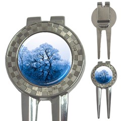 Nature Inspiration Trees Blue 3-in-1 Golf Divots by Nexatart