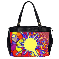 Embroidery Dab Color Spray Office Handbags (2 Sides)  by Nexatart