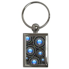 Background Abstract Glossy Blue Key Chains (rectangle)  by Nexatart