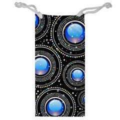 Background Abstract Glossy Blue Jewelry Bags by Nexatart