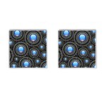 Background Abstract Glossy Blue Cufflinks (Square) Front(Pair)