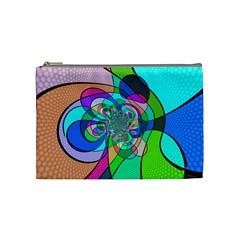 Retro Wave Background Pattern Cosmetic Bag (medium)  by Nexatart