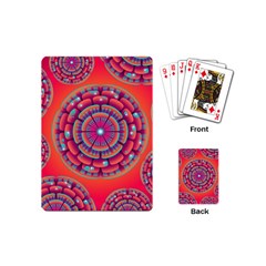 Floral Background Texture Pink Playing Cards (mini) 