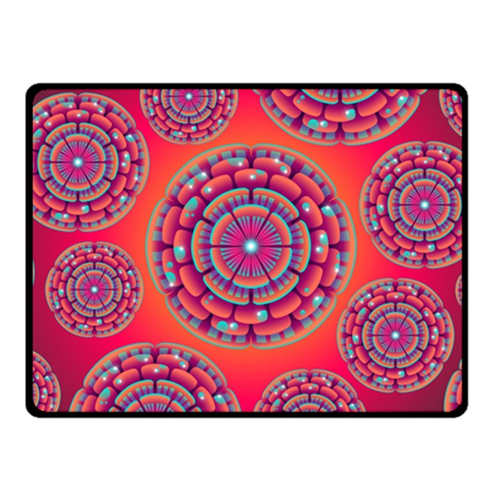 Floral Background Texture Pink Double Sided Fleece Blanket (Small) 