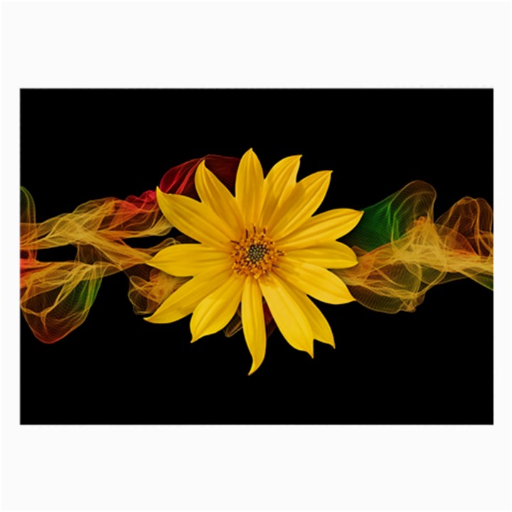 Sun Flower Blossom Bloom Particles Large Glasses Cloth (2-Side)