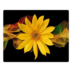 Sun Flower Blossom Bloom Particles Double Sided Flano Blanket (large)  by Nexatart