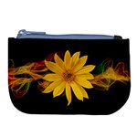 Sun Flower Blossom Bloom Particles Large Coin Purse Front