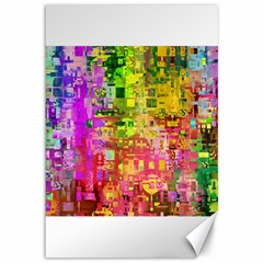 Color Abstract Artifact Pixel Canvas 12  X 18   by Nexatart