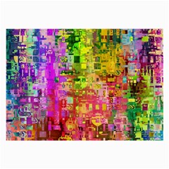 Color Abstract Artifact Pixel Large Glasses Cloth (2-side) by Nexatart