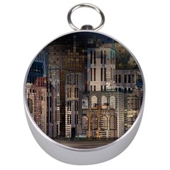 Architecture City Home Window Silver Compasses by Nexatart