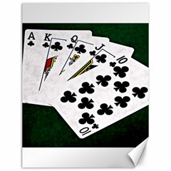 Poker Hands   Royal Flush Clubs Canvas 12  X 16   by FunnyCow