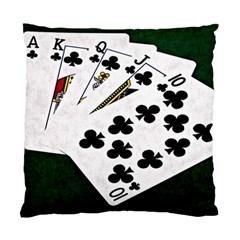 Poker Hands   Royal Flush Clubs Standard Cushion Case (two Sides) by FunnyCow
