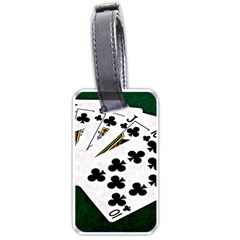 Poker Hands   Royal Flush Clubs Luggage Tags (one Side)  by FunnyCow