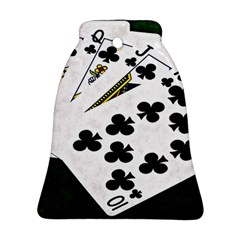 Poker Hands   Royal Flush Clubs Ornament (bell) by FunnyCow