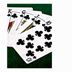 Poker Hands   Royal Flush Clubs Small Garden Flag (two Sides) by FunnyCow