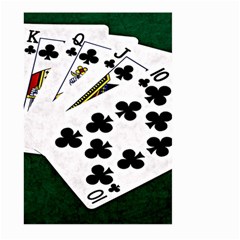 Poker Hands   Royal Flush Clubs Large Garden Flag (two Sides) by FunnyCow