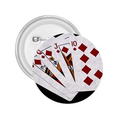 Poker Hands   Royal Flush Diamonds 2 25  Buttons by FunnyCow