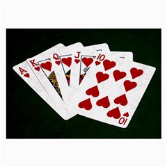 Poker Hands   Royal Flush Hearts Large Glasses Cloth by FunnyCow