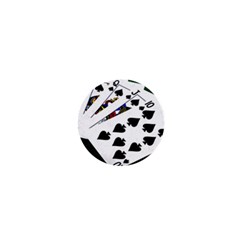 Poker Hands   Royal Flush Spades 1  Mini Buttons by FunnyCow